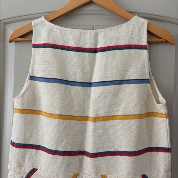 Tory Burch Blaine Embroidered Linen Cotton Tassel Dress - White - Size 4 - Picture 15 of 17